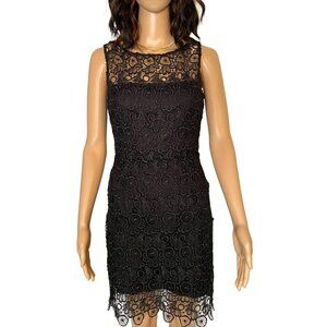 BB Dakota by Steve Madden Sleeveless Lace Sheath Dress Black Size 4